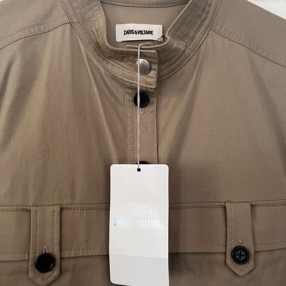 NWT Zadig & Voltaire Cooki Twill Cotton Mackintosh Utility Romper Size M - Picture 7 of 8